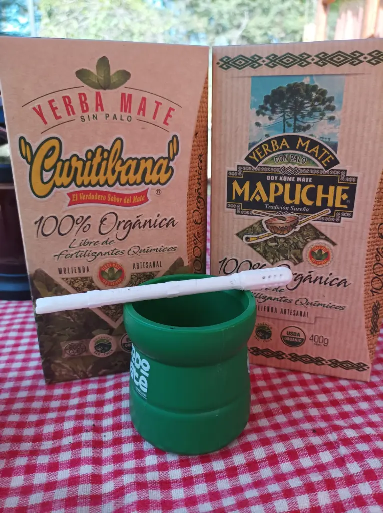 Mate orgánico con matero de Viaje